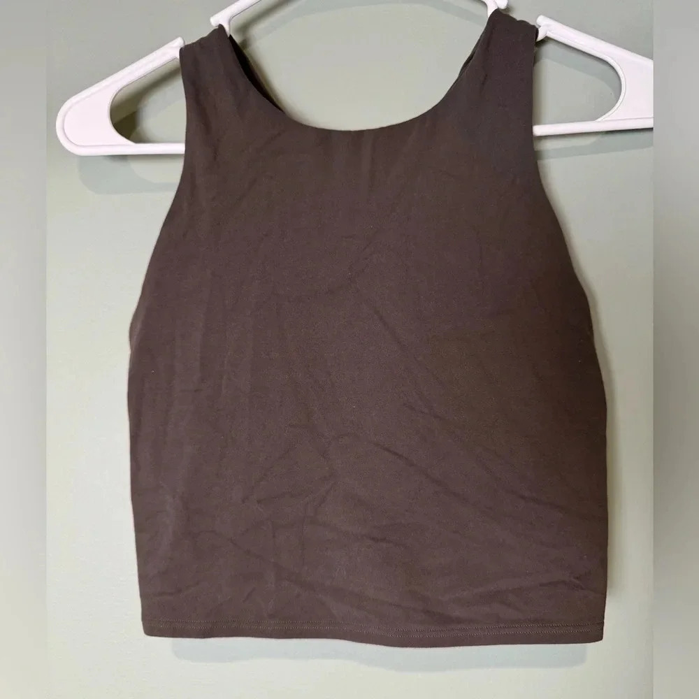 ATHLETA Womens RACERBACK Bra Size Small Olive Green